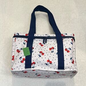 *New* Kate Spade Navy and Red Cherry Patterned Cooler Bag
